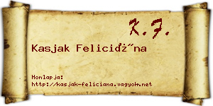 Kasjak Feliciána névjegykártya